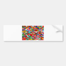 FLAGS OF THE WORLD BUMPER STICKER