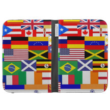 Flags of the world collage cases for kindle