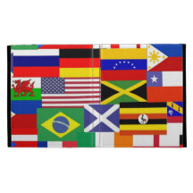 Flags of the world collage iPad cases
