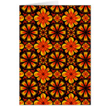 Flame Tile Greeting Cards