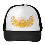 Flame-Wing-Skull Mesh Hats