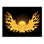 Flame-Wing-Skull Postcard