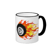 Flaming 8 Ball Coffee Mug