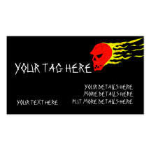 Flaming Head Business Card Template