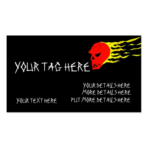 Flaming Head Business Card Template