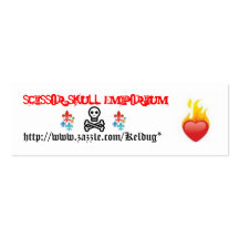 Flaming Heart Fleur De Lis Skull Business Cards