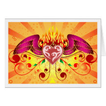 Flaming Heart Greeting Card