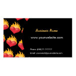 Flaming Hearts Business Card business cards