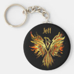 Flaming Phoenix Keychain