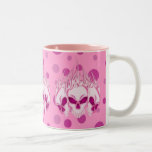 Flaming Pink Skulls Coffee Mug