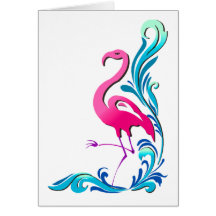 Flamingo 1 greeting card