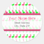 Flamingo Address Label Sticker