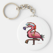 Flamingo Chrsitmas Keychains