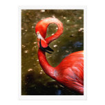Flamingo head curved down custom invite