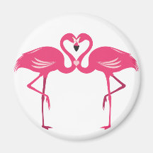 Flamingo Love Fridge Magnet