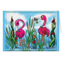 flamingo Love Greeting Card