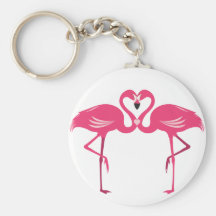Flamingo Love Keychain