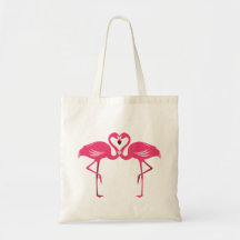 Flamingo Love Tote Canvas Bag