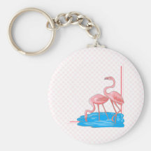 Flamingo Pair Keychain