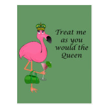 Flamingo Recipe Card Post Card