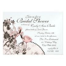 Flamingo Tropical Bridal Shower Invite