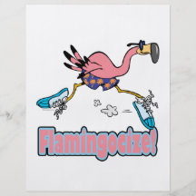flamingocize jogging flamingo cartoon flyer design