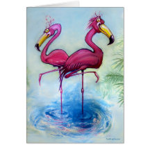 Flamingos Greeting Cards