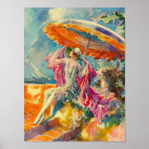 flapper on the beach print