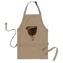 Flapper with Peacock Emblem Apron