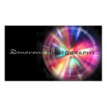 Flash Camera Lens Business Card Black