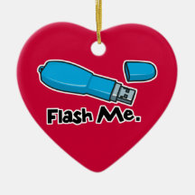 flash me flash drive design christmas ornament