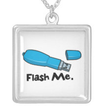 flash me flash drive design personalized necklace