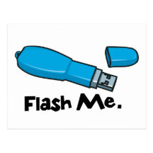 flash me flash drive design postcards