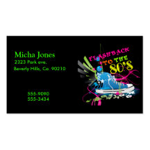 Flashback To The 80's Neon Sneaker Business Cards