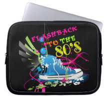 Flashback To The 80's Neon Sneaker Laptop Sleeves