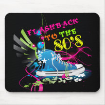 Flashback To The 80's Neon Sneaker Mousepad