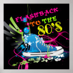 Flashback To The 80's Neon Sneaker Poster