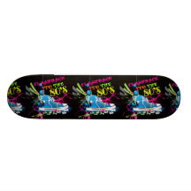 Flashback To The 80's Neon Sneaker Custom Skateboard