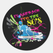 Flashback To The 80's Neon Sneaker Sticker