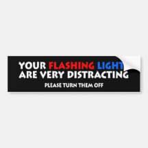 Flashing Lights Police Cops Highway Patrol Bumper Stickers