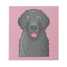 Flat-Coated Retriever Cartoon Scratch Pads