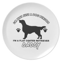 Flat Coated Retriever Dog Daddy Plates