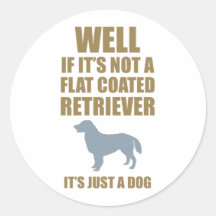 Flat-Coated Retriever Round Sticker