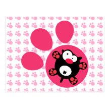Flat puppy postcard