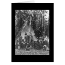 Flathead Indian Pre-Christmas Gathering 1916 Card