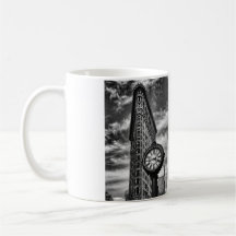 Flatiron Building and Clock in Black and White Coffee Mugs