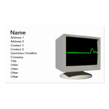 Flatline Monitor Business Card Template