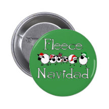 Fleece Navidad Funny Christmas Button
