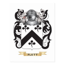 Flett Coat of Arms Postcard