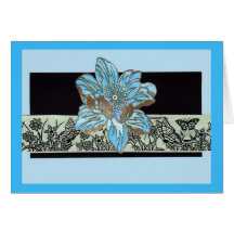 Fleur Bleu Card